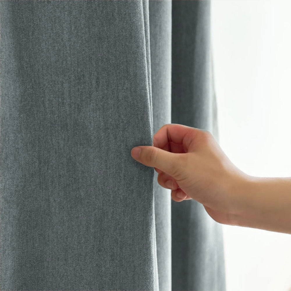 Clive Cotton Soft 100% Blackout Thermal Curtains
