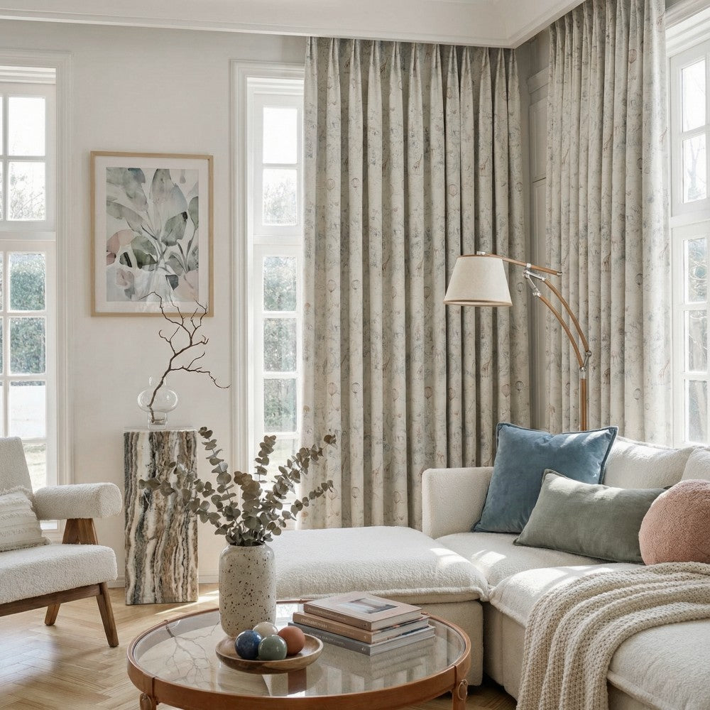 Colette Toile De Jouy Patterned Curtains