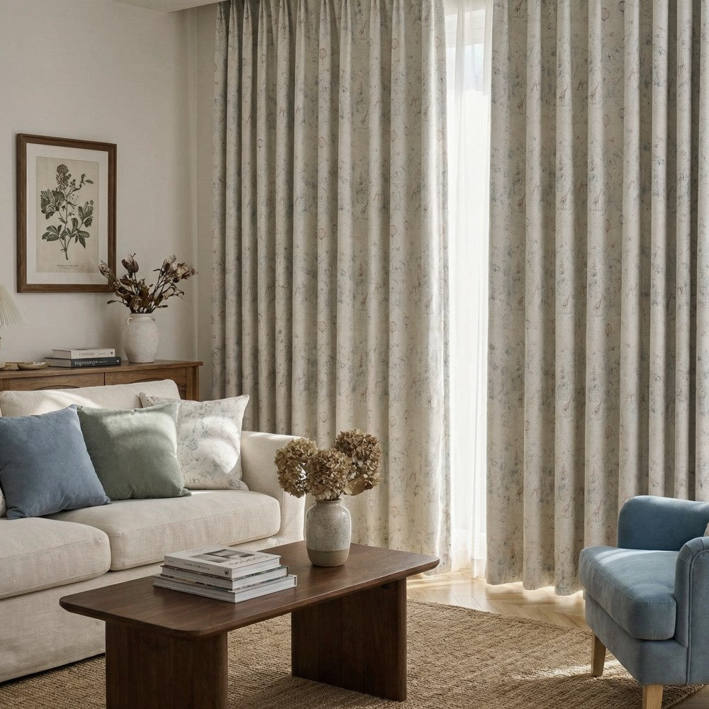 Colette Toile De Jouy Patterned Curtains