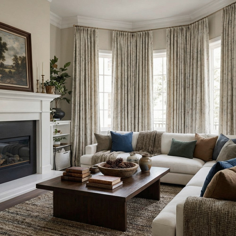 Colette Toile De Jouy Patterned Curtains