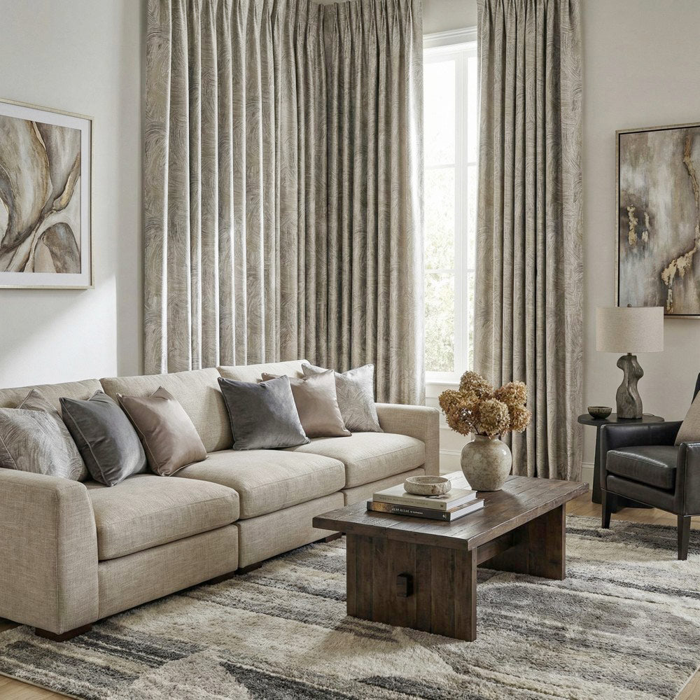 Cormac Persian Gray Ripple Curtains