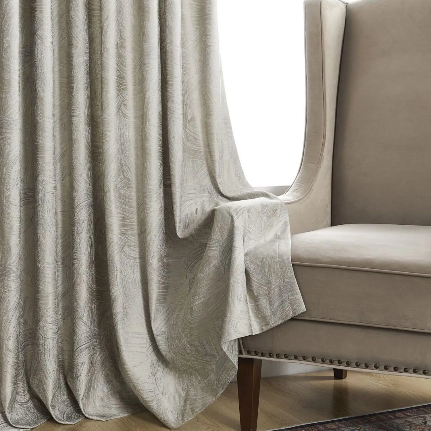 Cormac Persian Gray Ripple Curtains