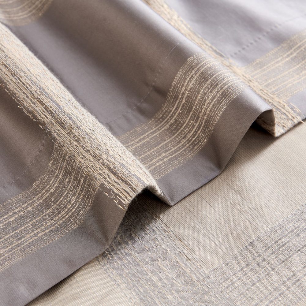 Cove Urban Metallic Plaid Jacquard Curtains