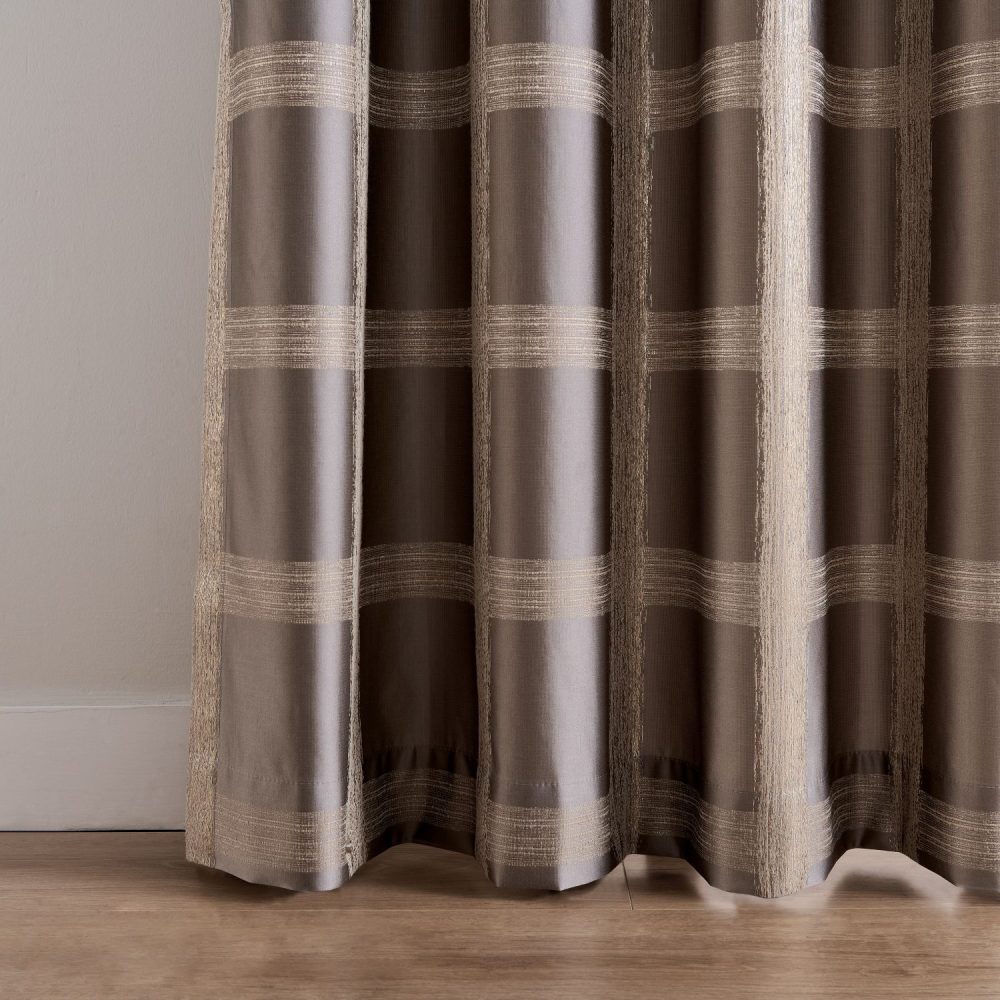 Cove Urban Metallic Plaid Jacquard Curtains