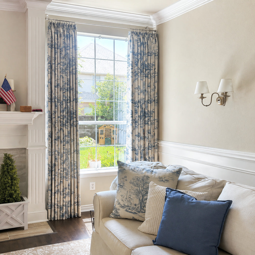 Daphne French Country Style Toile Curtains