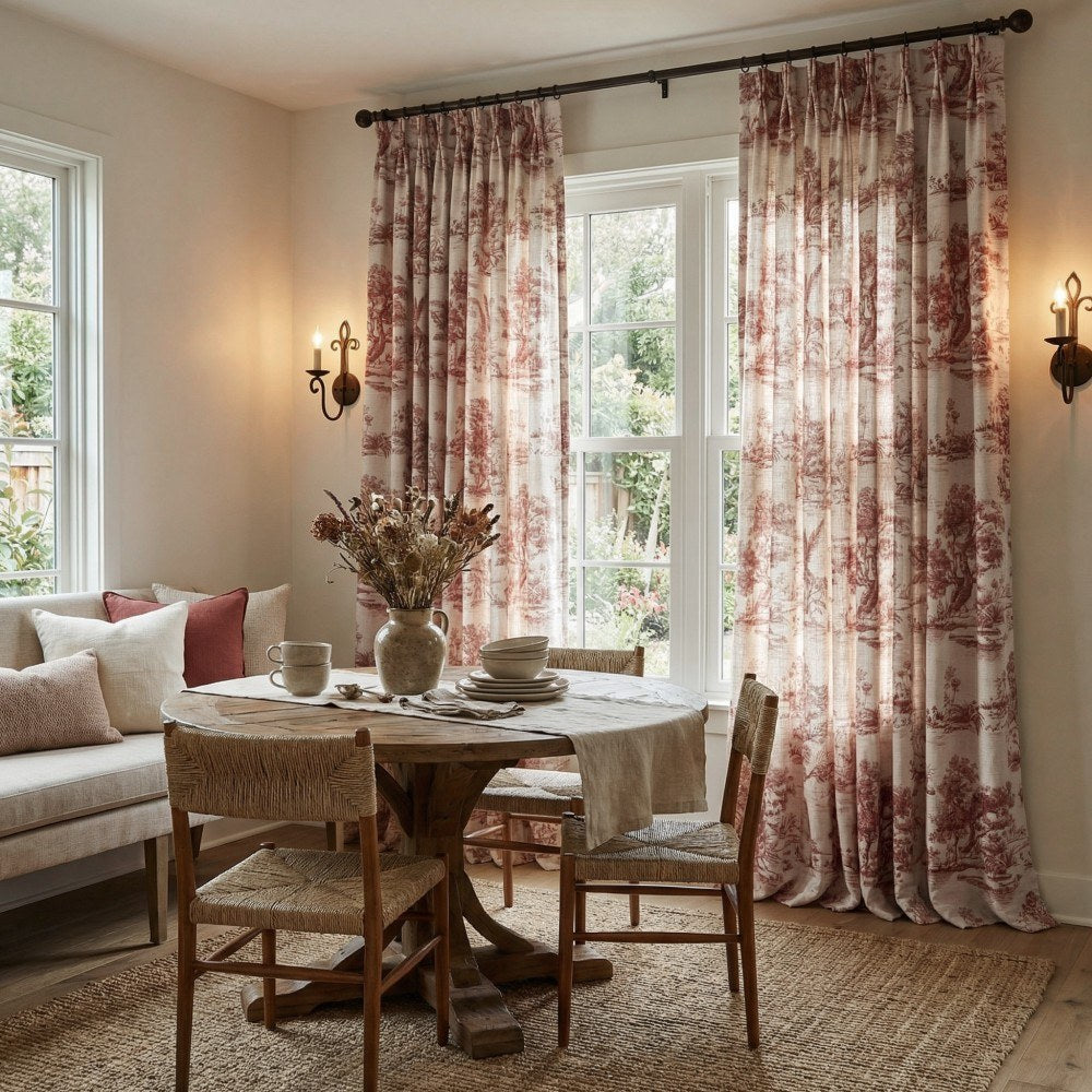 Daphne French Country Style Toile Curtains