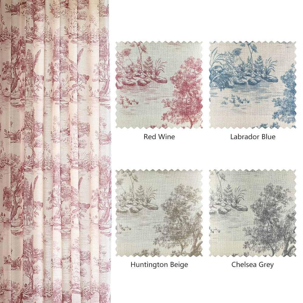 Daphne French Country Style Toile Curtains
