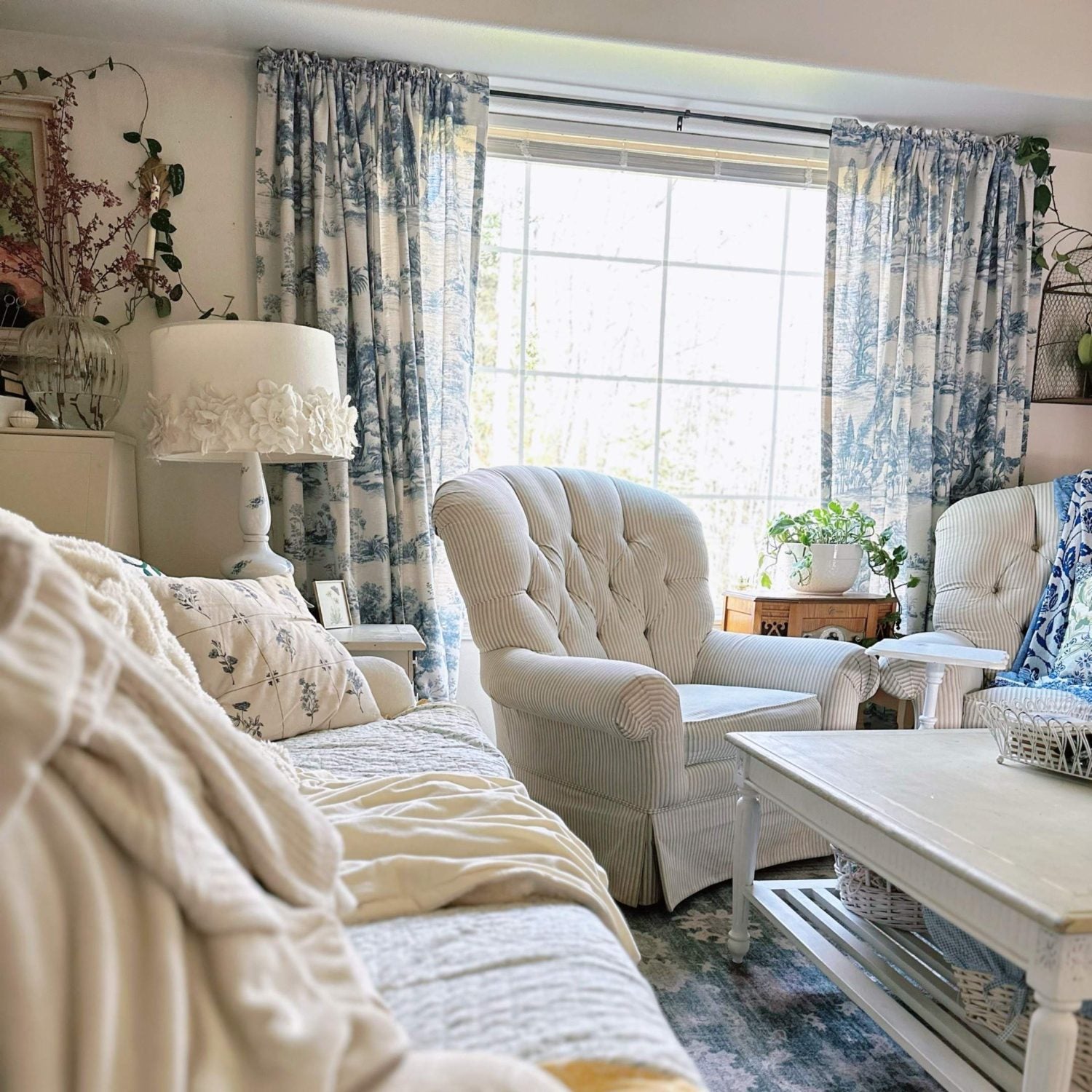 Daphne French Country Style Toile Curtains