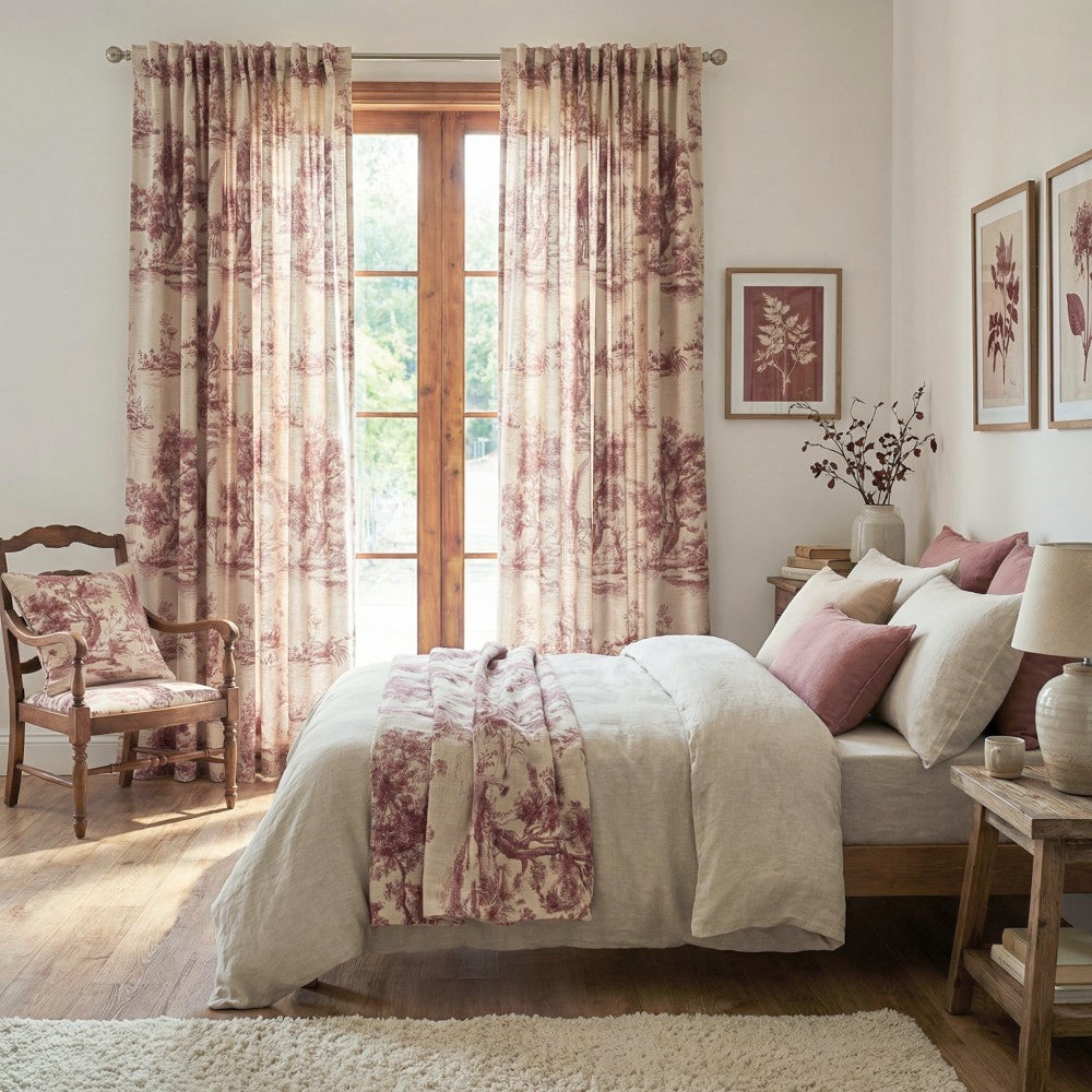 Daphne French Country Style Toile Curtains