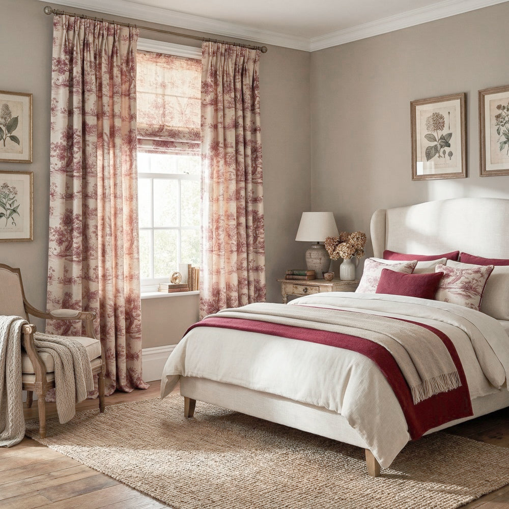 Daphne French Country Style Toile Curtains