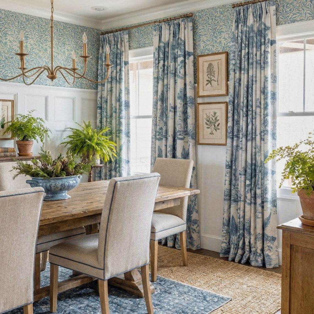 Daphne French Country Style Toile Curtains
