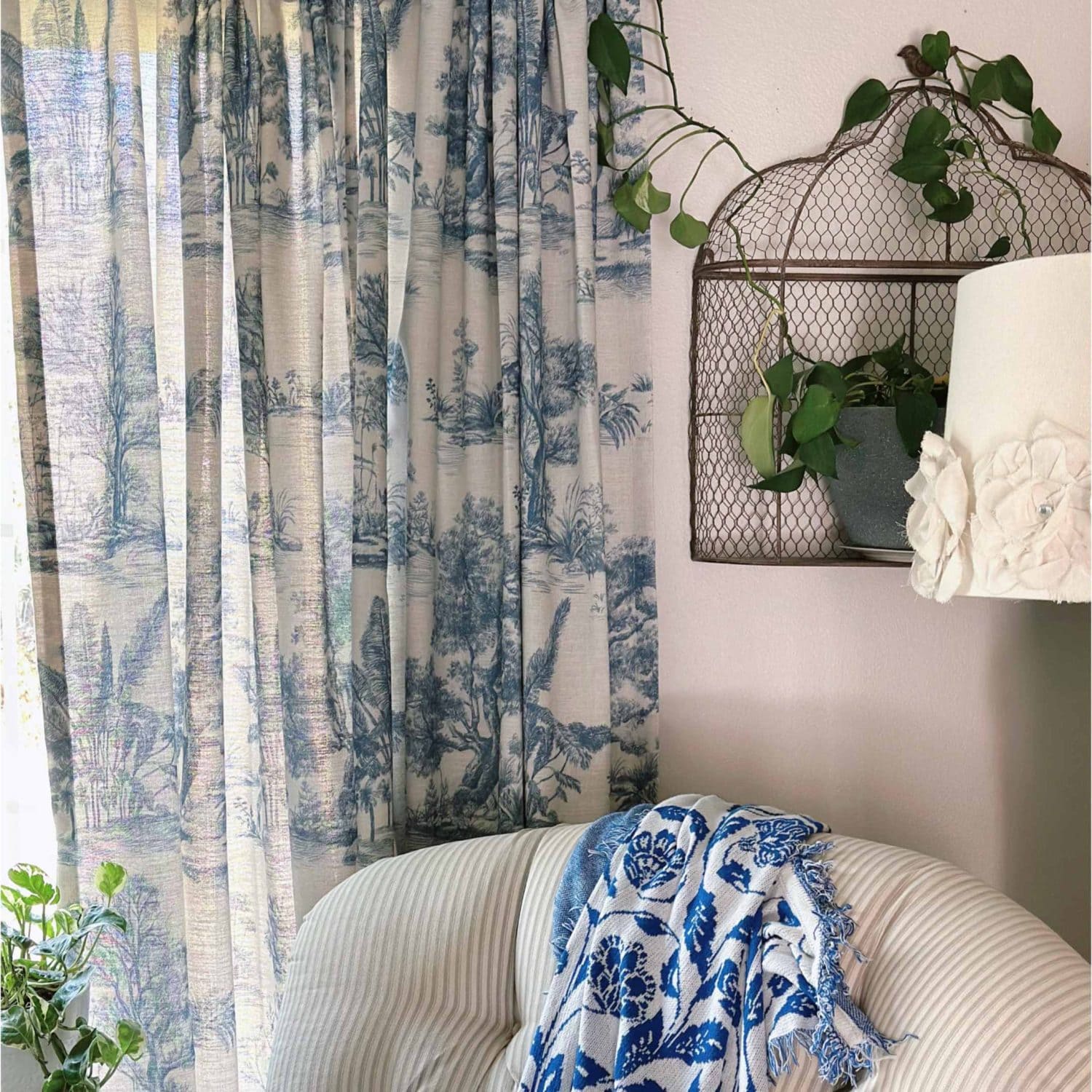 Daphne French Country Style Toile Curtains