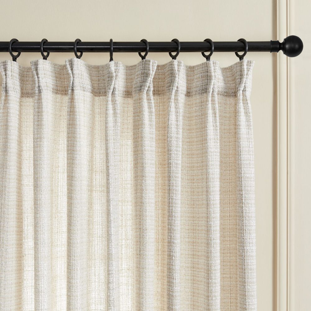 Darcy Splicing Rustic Curtains With Tassel Trim