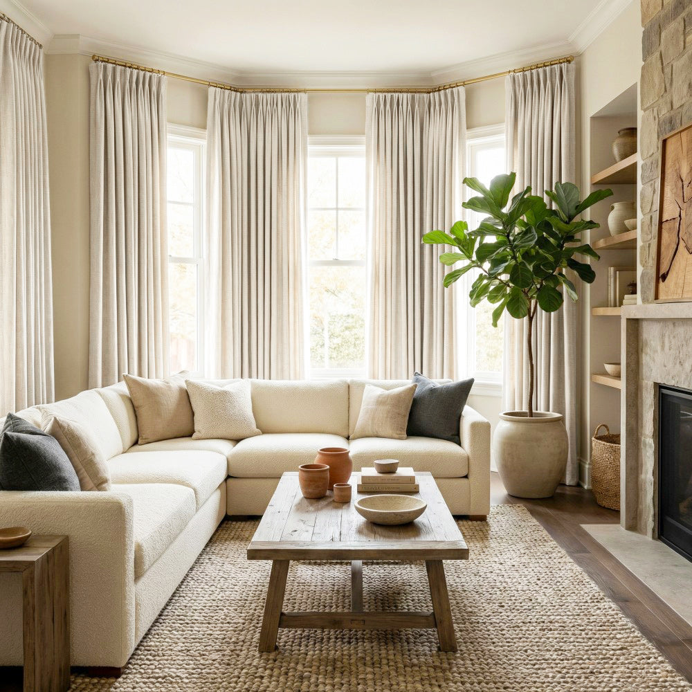 Doris Bamboo Textured Linen Curtains