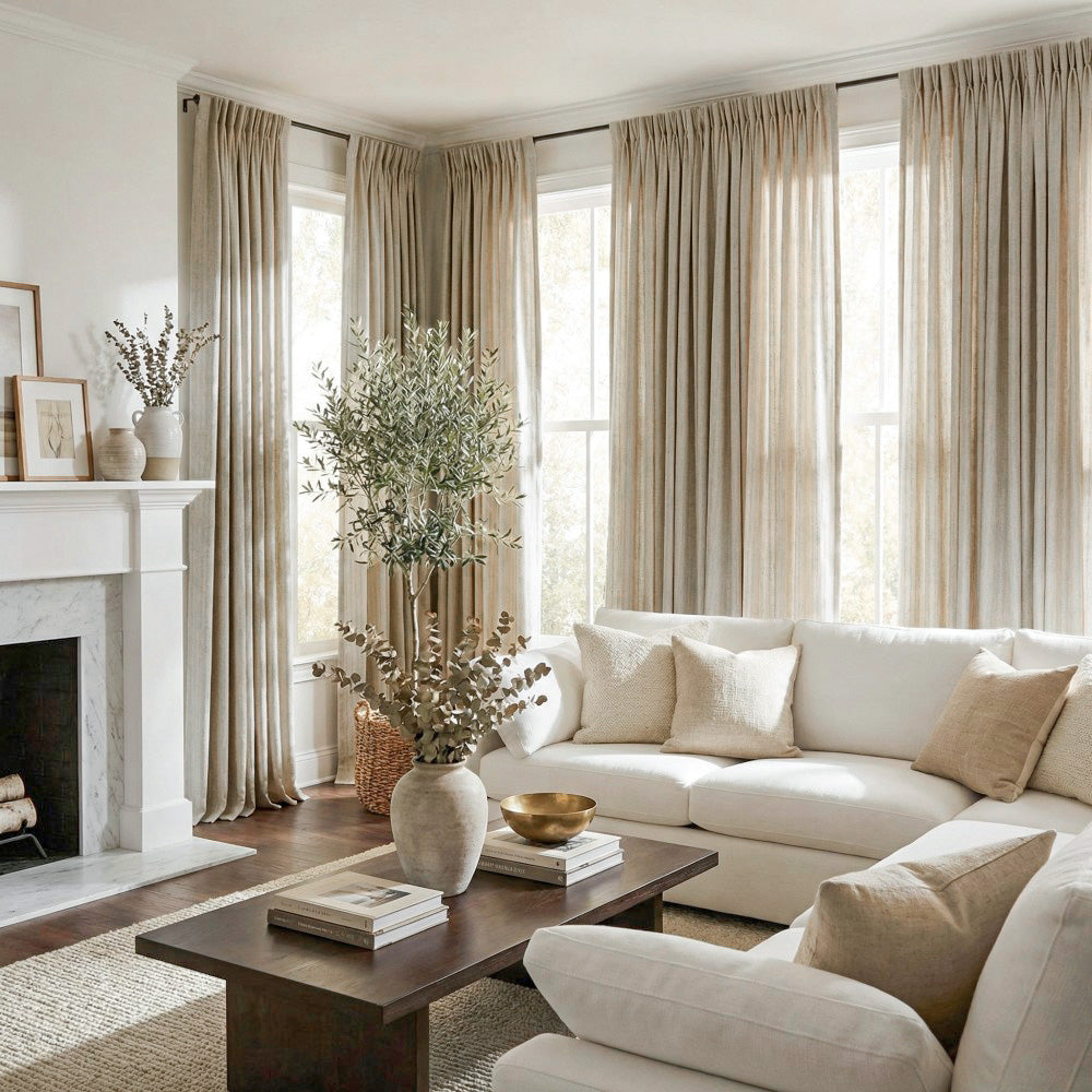 Doris Bamboo Textured Linen Curtains