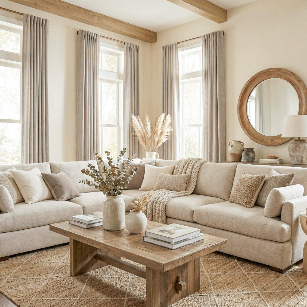 Doris Bamboo Textured Linen Curtains