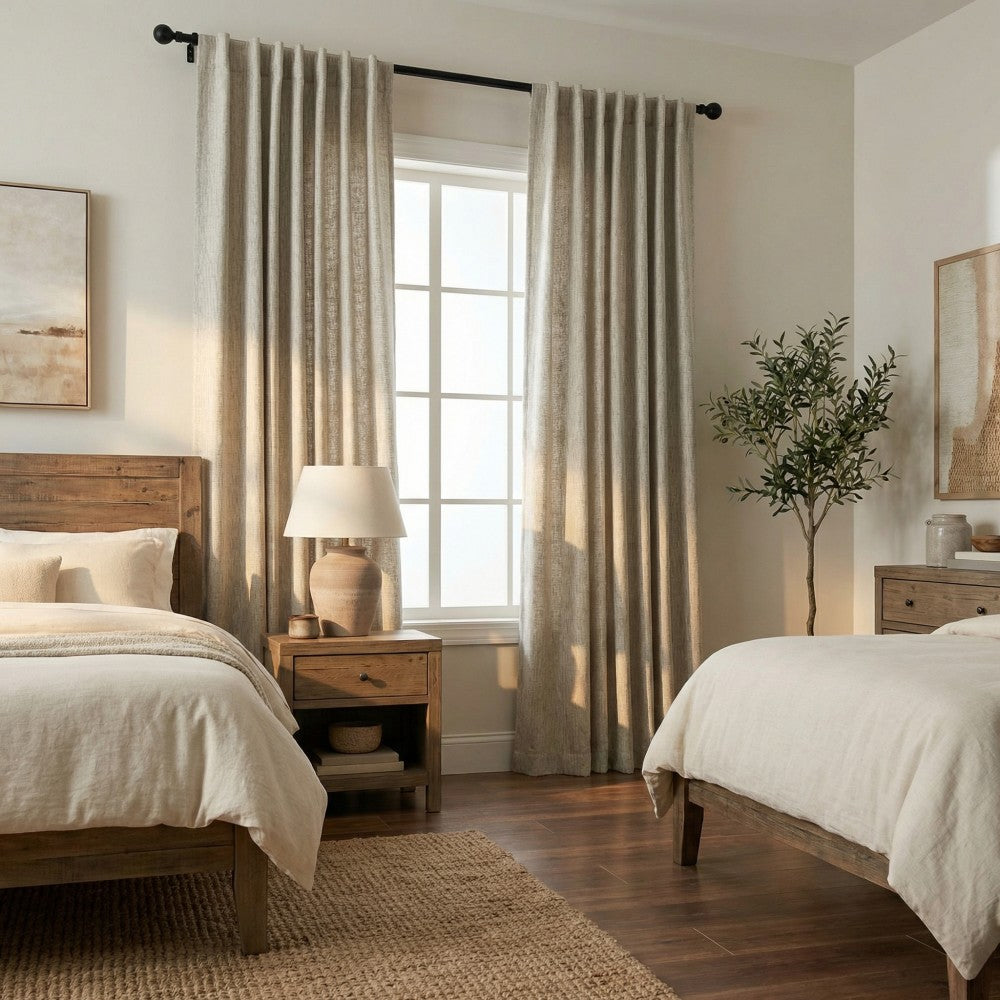 Doris Bamboo Textured Linen Curtains