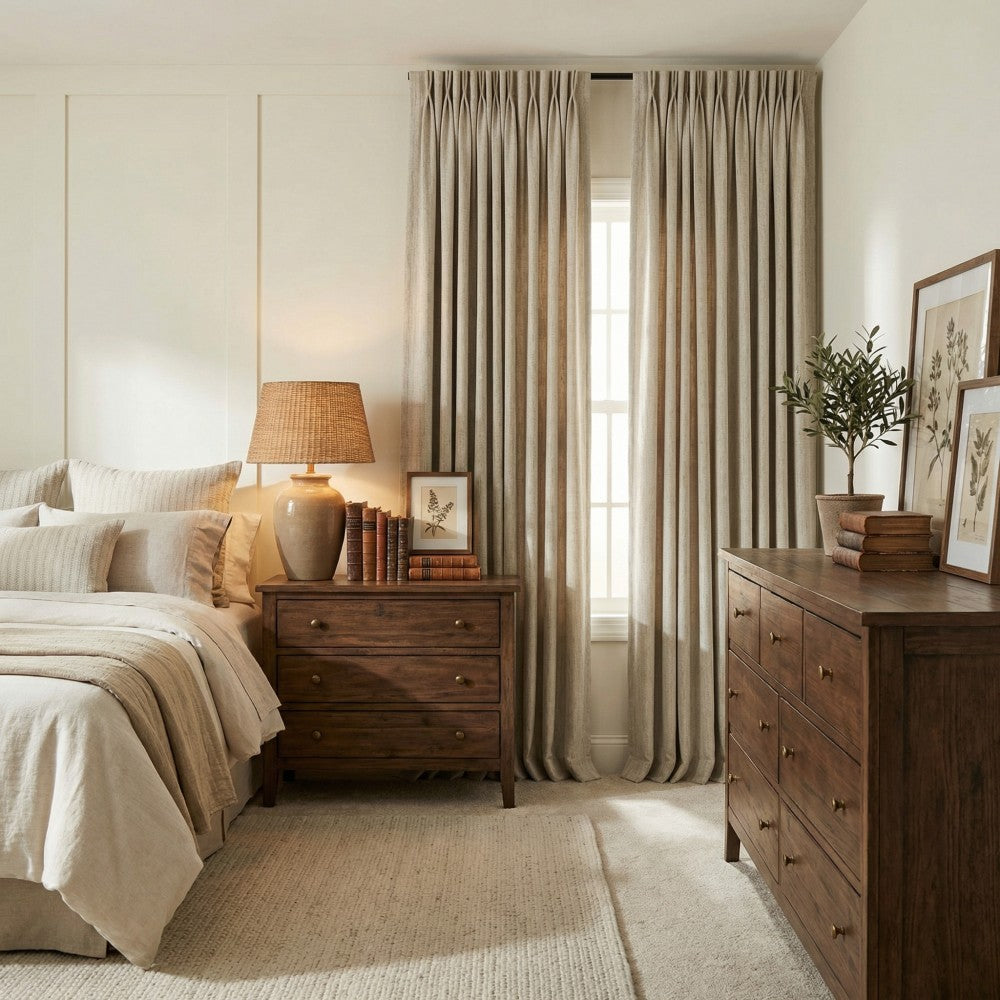 Doris Bamboo Textured Linen Curtains