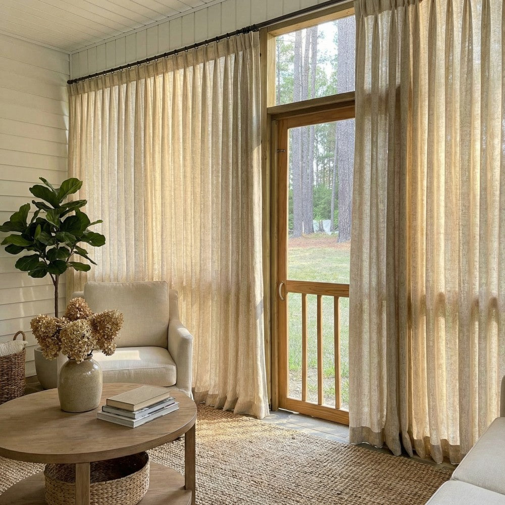 Doris Bamboo Textured Linen Curtains