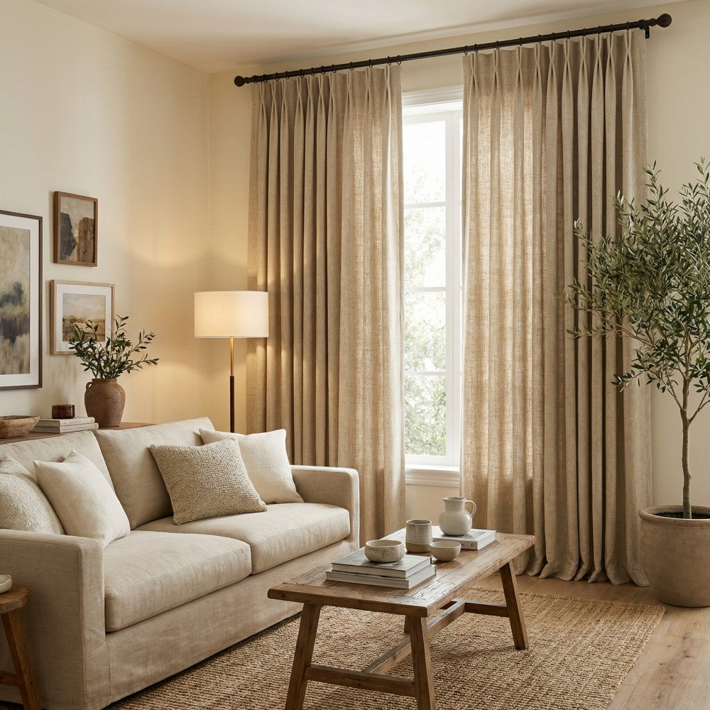 Doris Bamboo Textured Linen Curtains