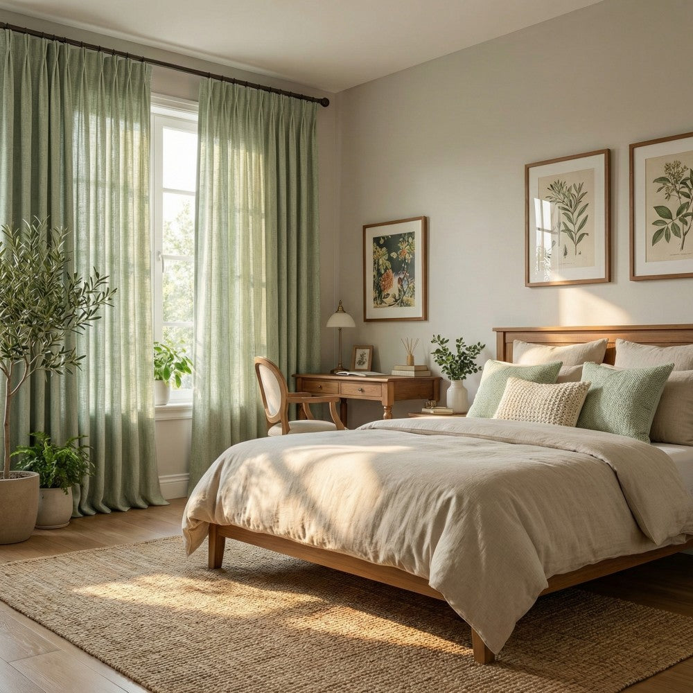 Doris Bamboo Textured Linen Curtains