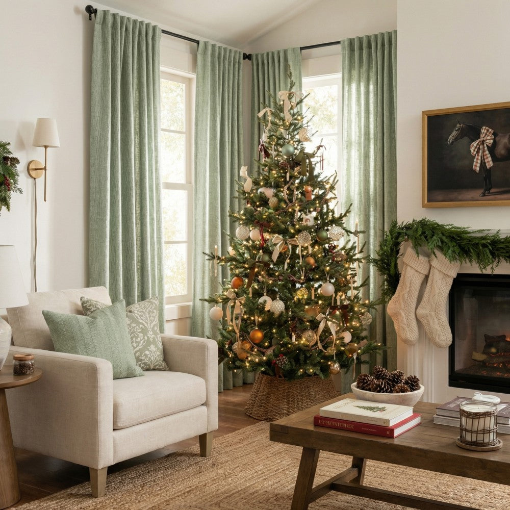 Doris Bamboo Textured Linen Curtains