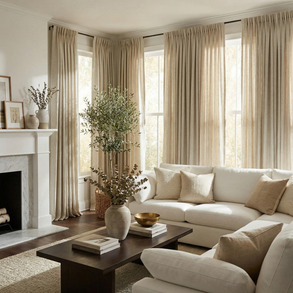 Doris Bamboo Textured Linen Curtains