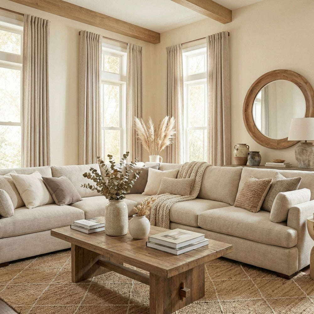 Doris Bamboo Textured Linen Curtains