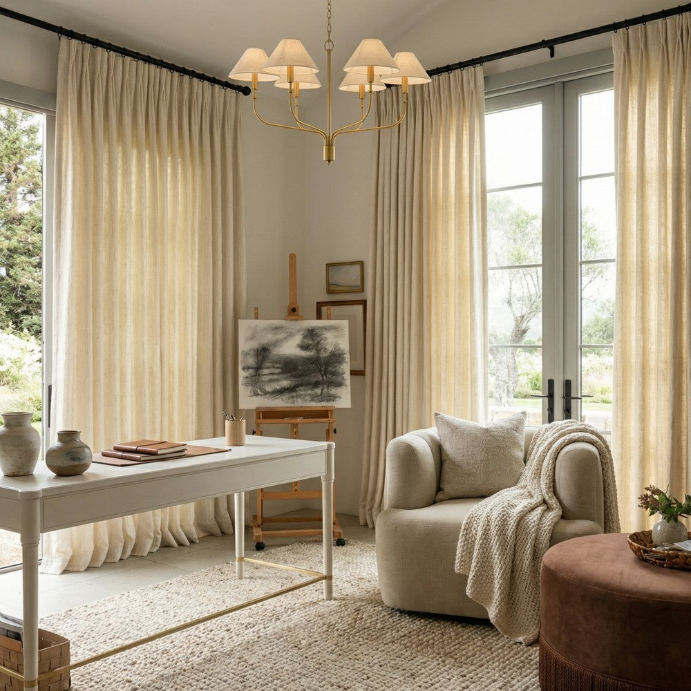 Doris Bamboo Textured Linen Curtains