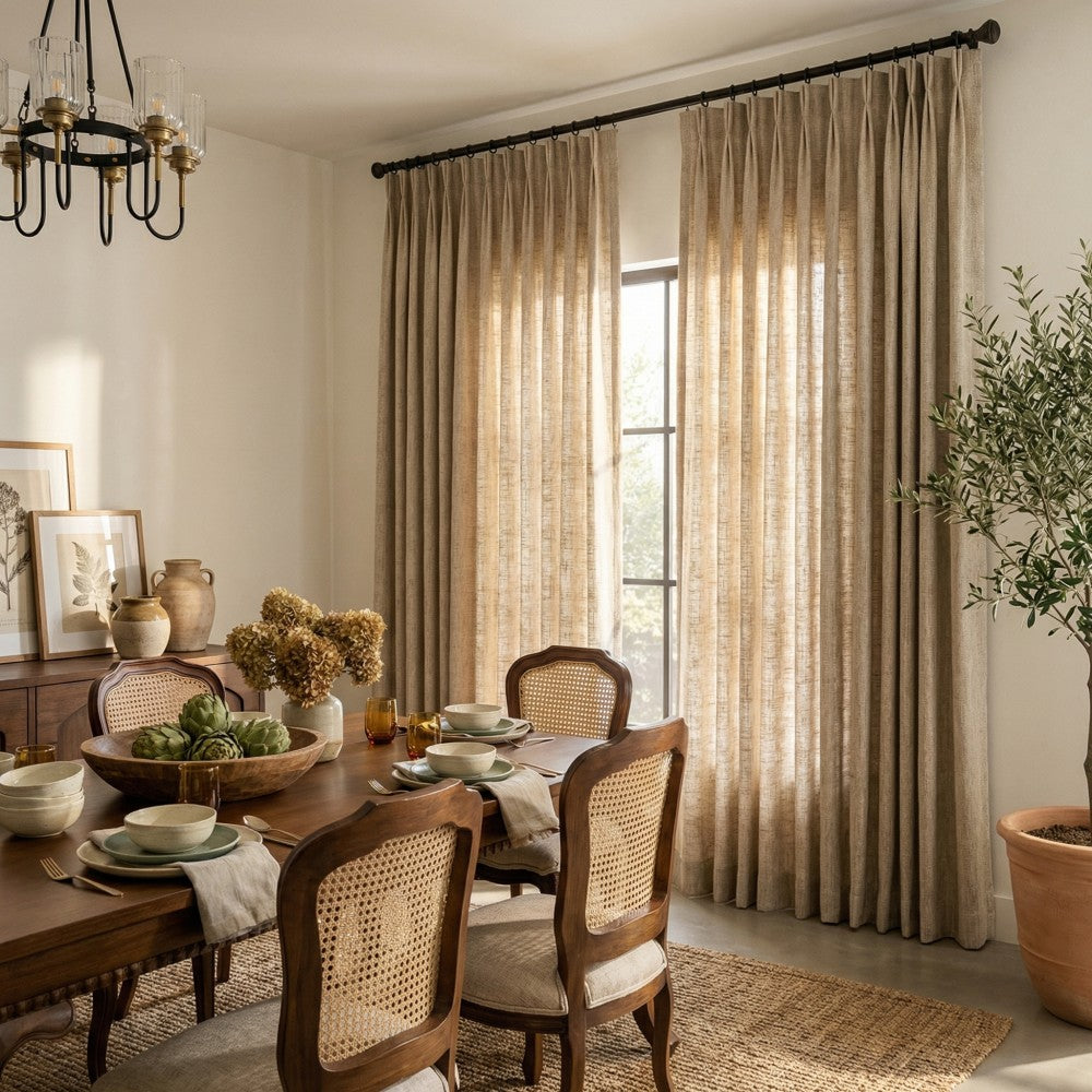 Doris Bamboo Textured Linen Curtains