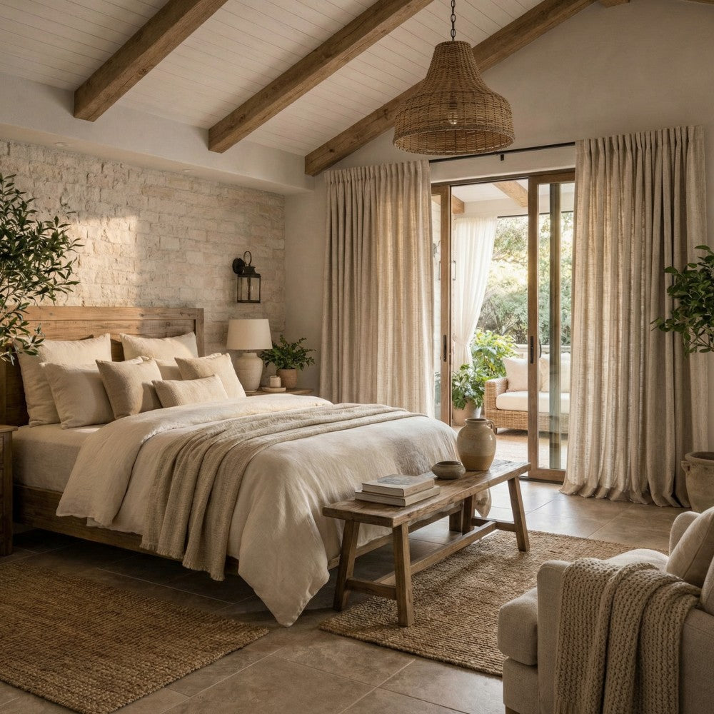 Doris Bamboo Textured Linen Curtains