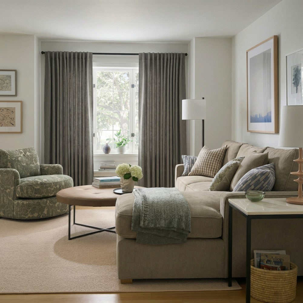 Doris Bamboo Textured Linen Curtains