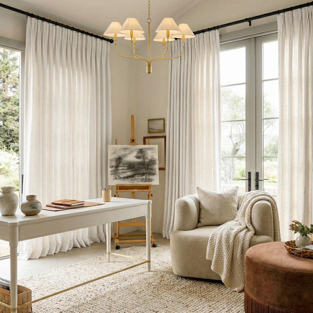 Doris Bamboo Textured Linen Curtains