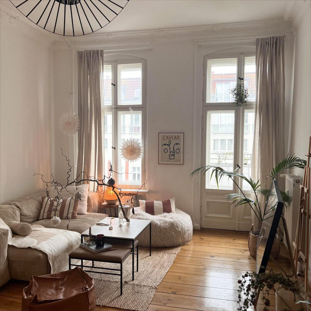 Druda Natural Hued Pure Linen Sheer Curtains