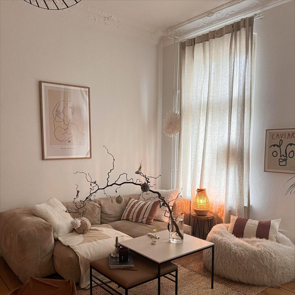 Druda Natural Hued Pure Linen Sheer Curtains