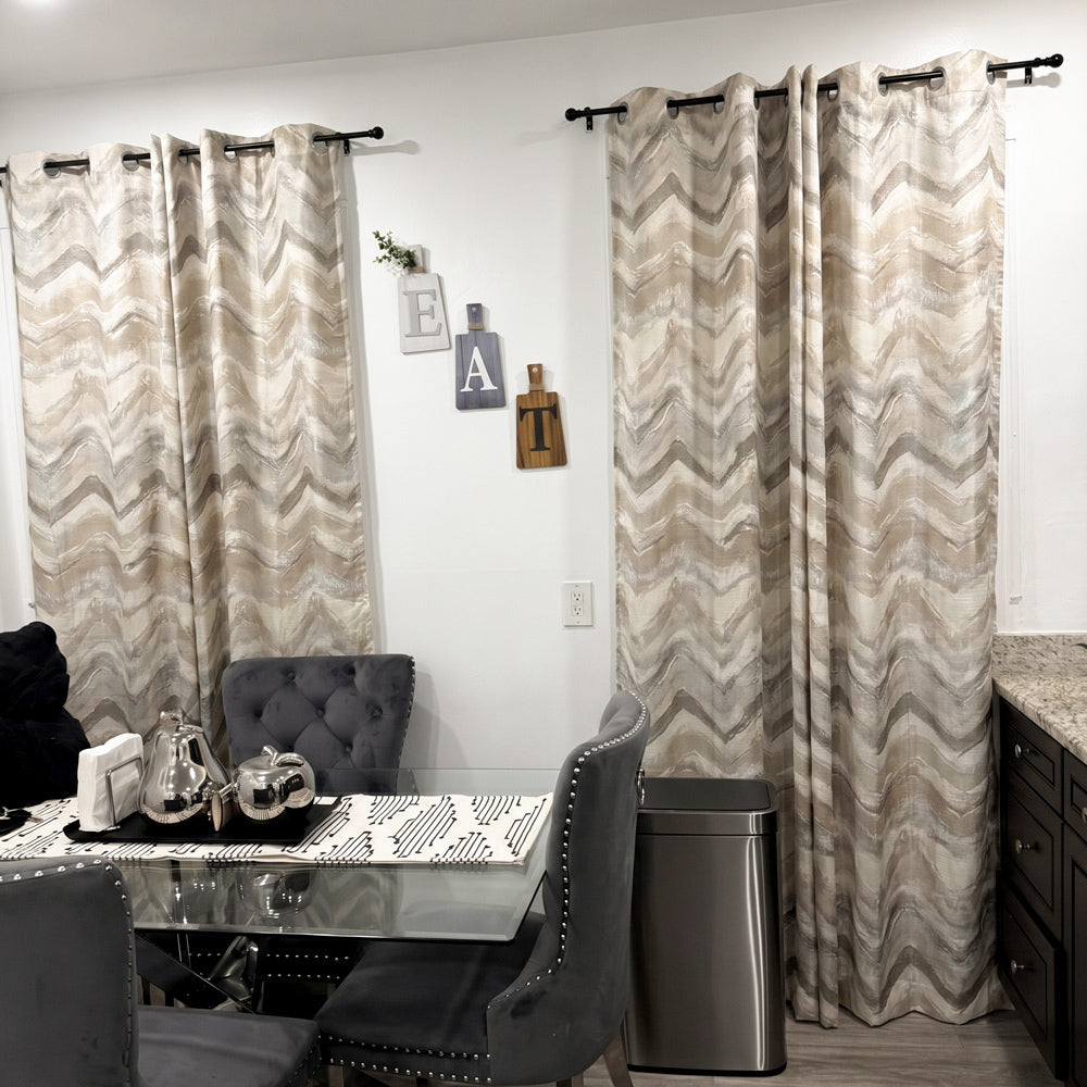 Rideaux Jacquard Dylan Motif Chevron Urbain