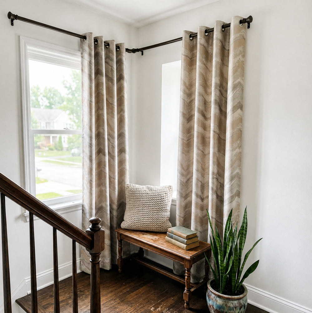 Rideaux Jacquard Dylan Motif Chevron Urbain