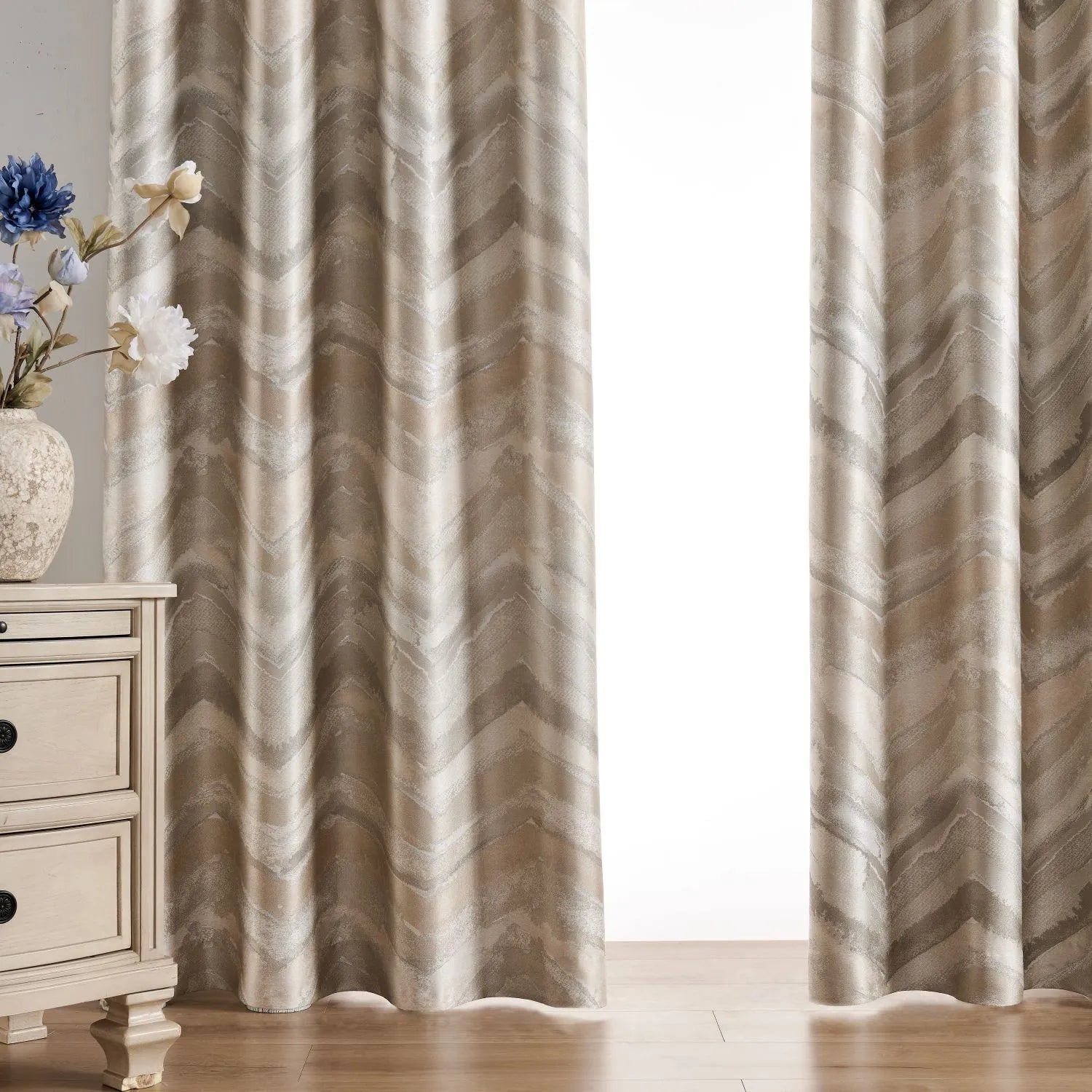 Dylan Urban Chevron Pattern Jacquard Curtains