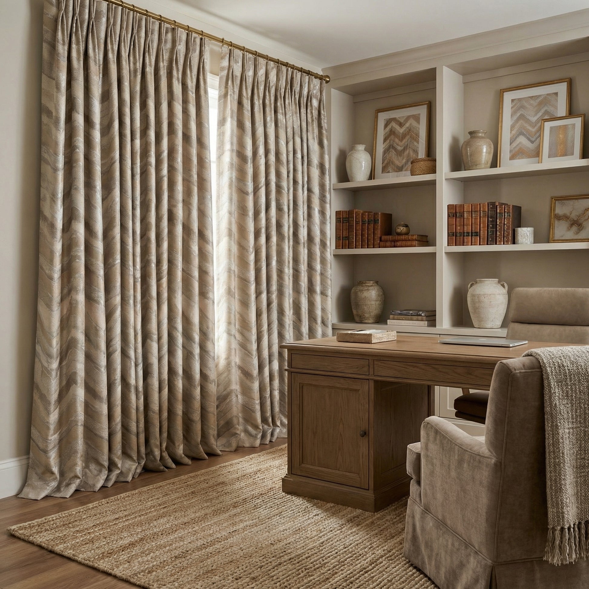 Dylan Urban Chevron Pattern Jacquard Curtains