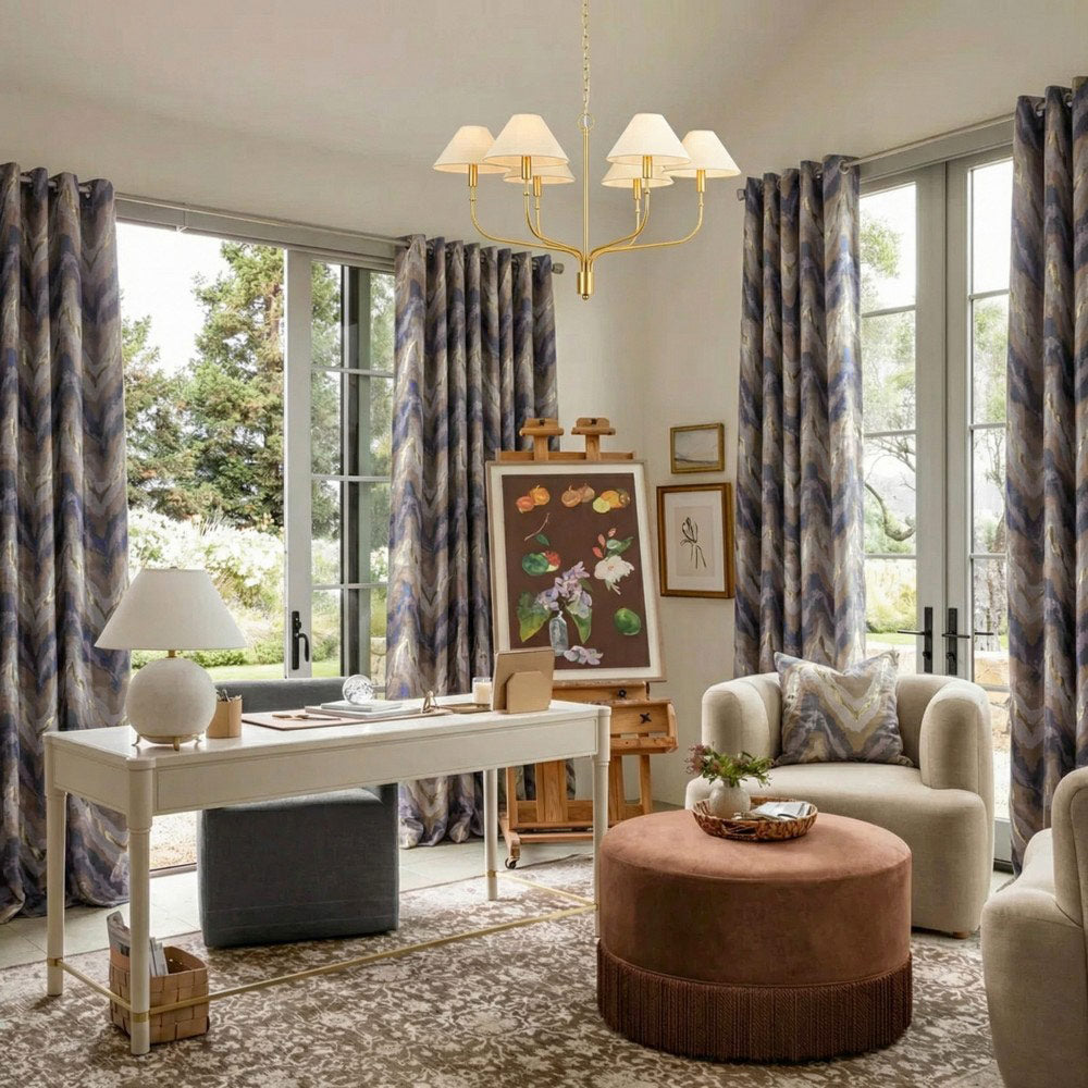 Dyson Unique Metallic Chevron Curtains