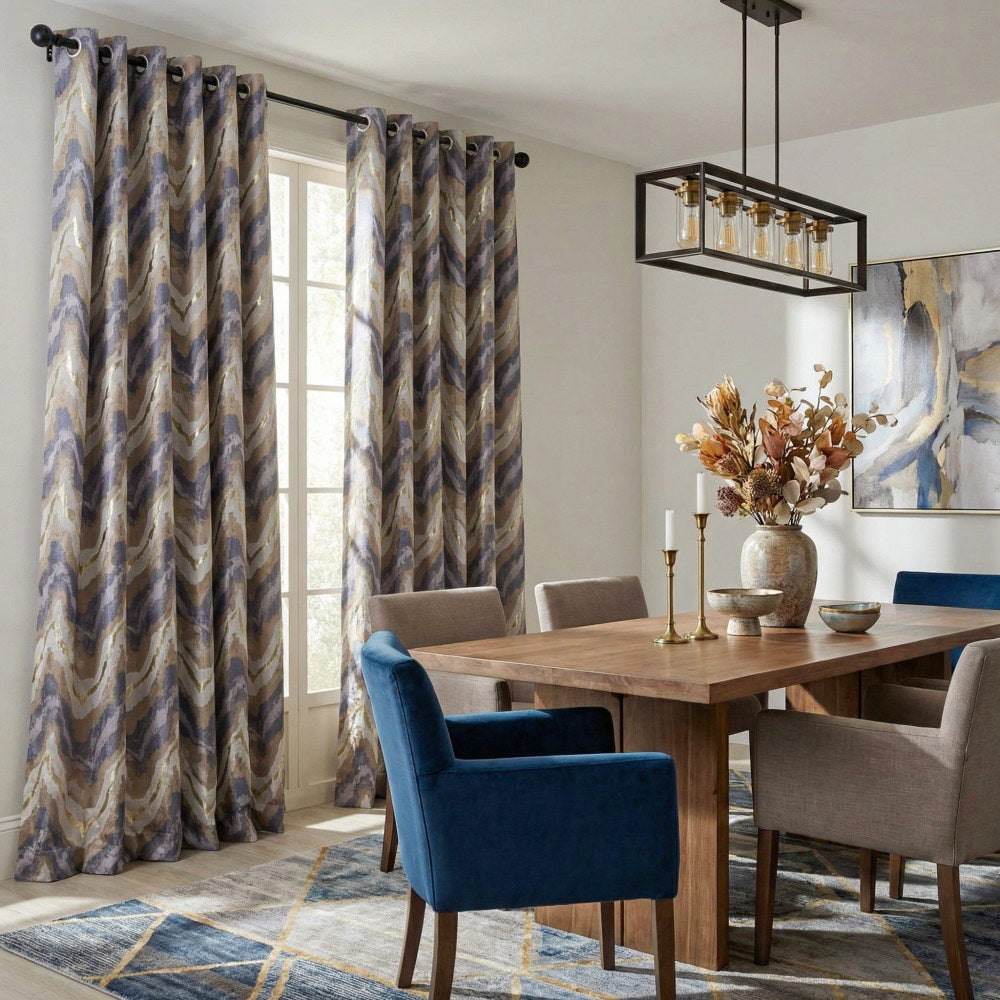 Dyson Unique Metallic Chevron Curtains