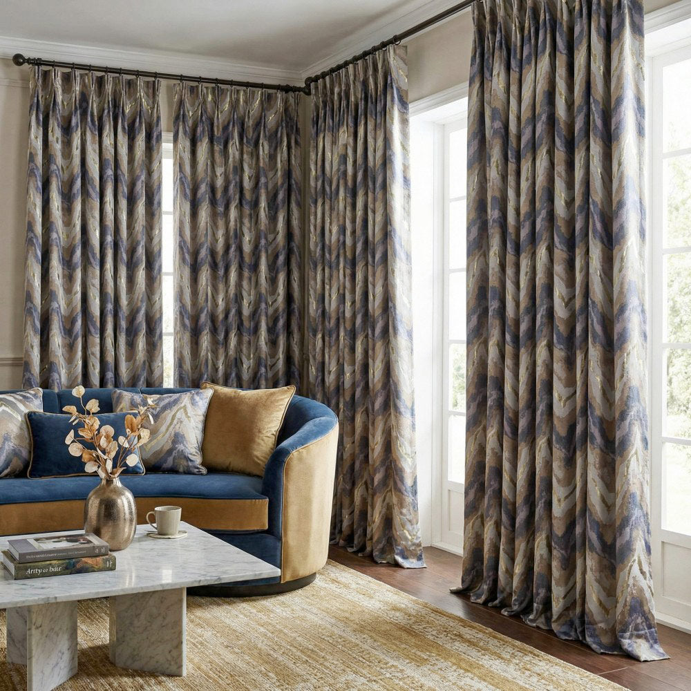 Dyson Unique Metallic Chevron Curtains
