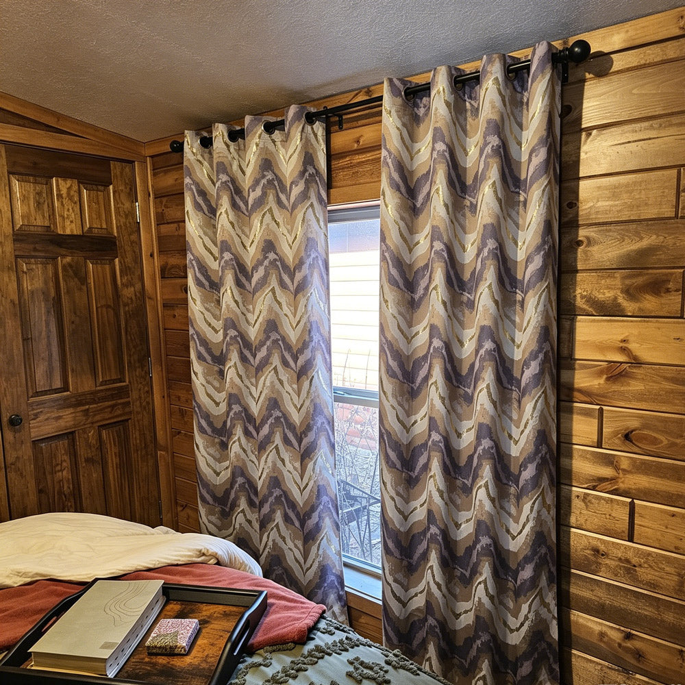 Dyson Unique Metallic Chevron Curtains