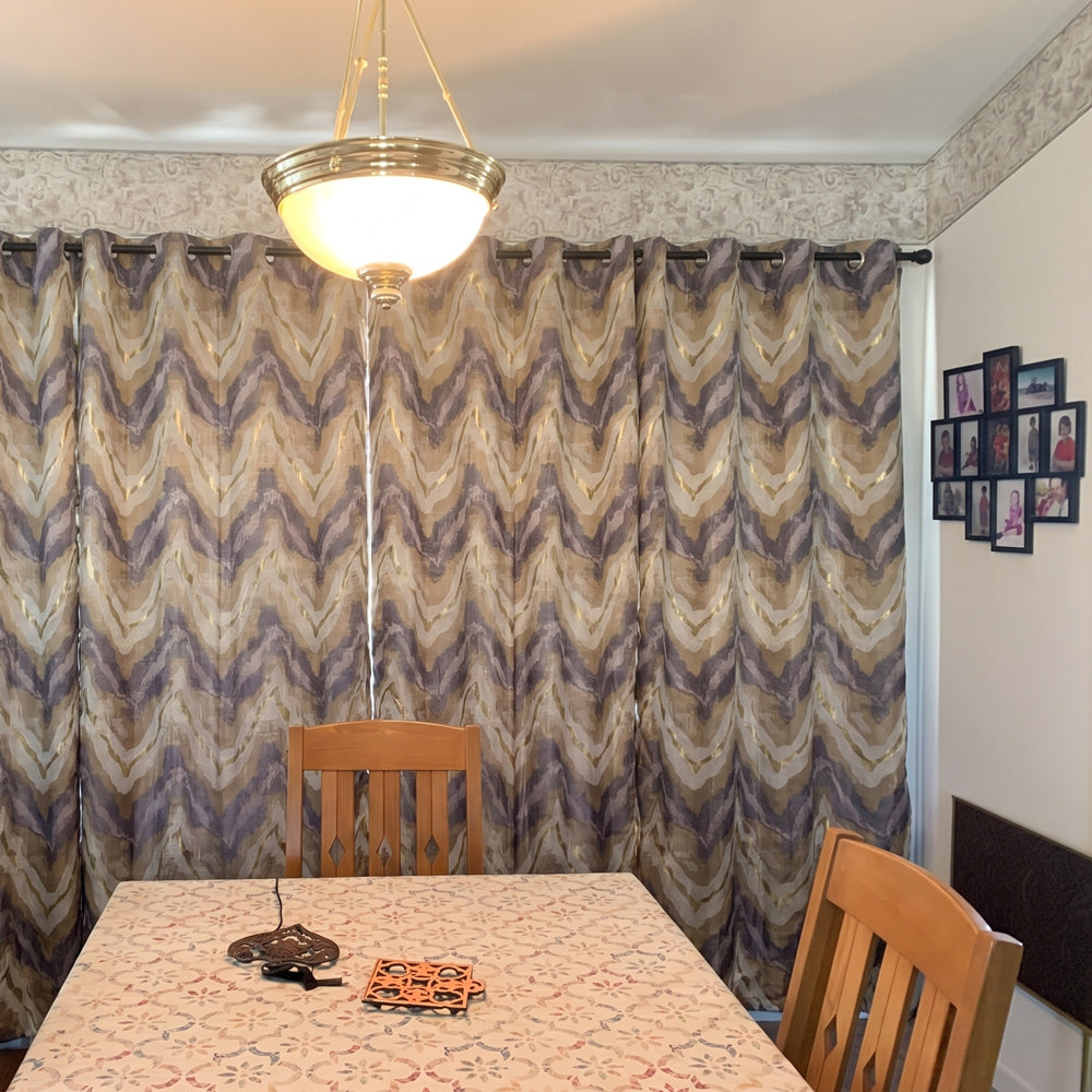 Dyson Unique Metallic Chevron Curtains