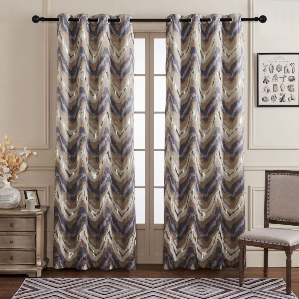 Dyson Unique Metallic Chevron Curtains