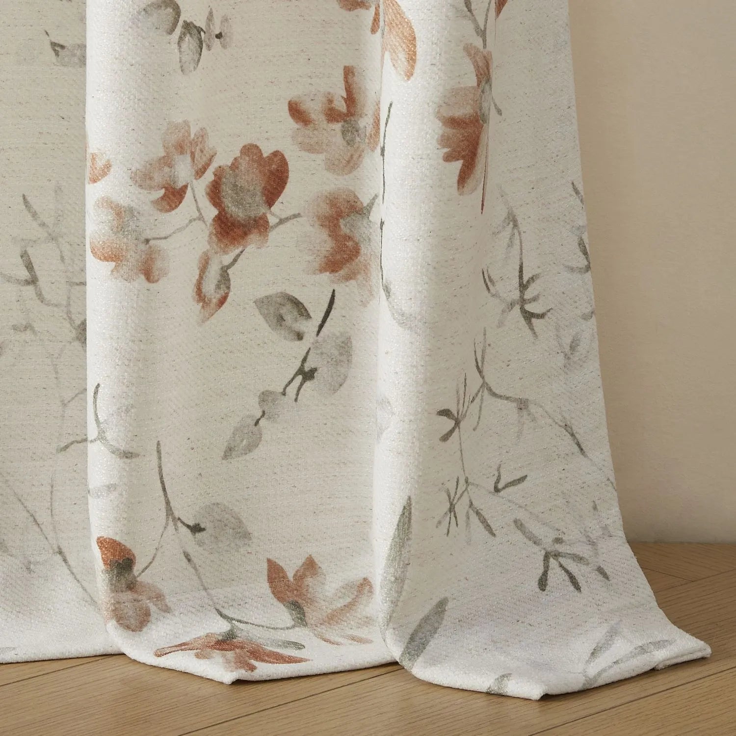 Eilleen Elegant Subtle Printed Gesang Floral Curtains