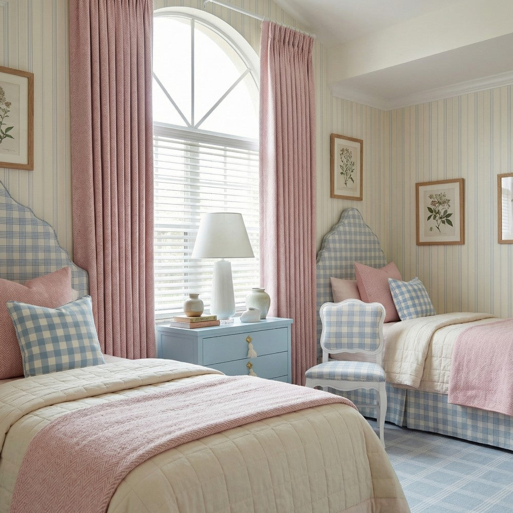 Eli Classic Herringbone Cotton Curtains