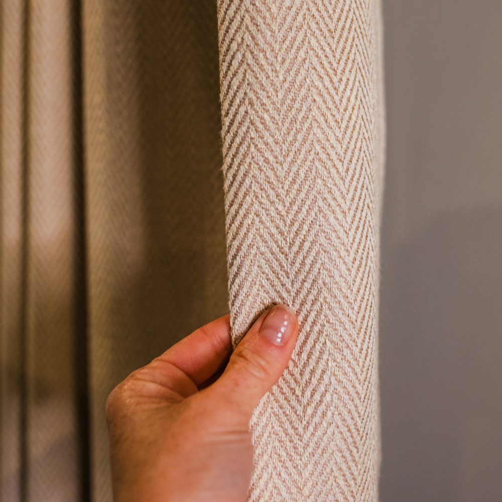Eli Classic Herringbone Cotton Curtains