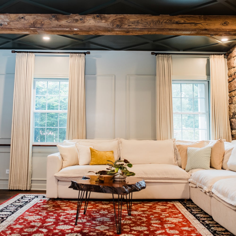 Eli Classic Herringbone Cotton Curtains