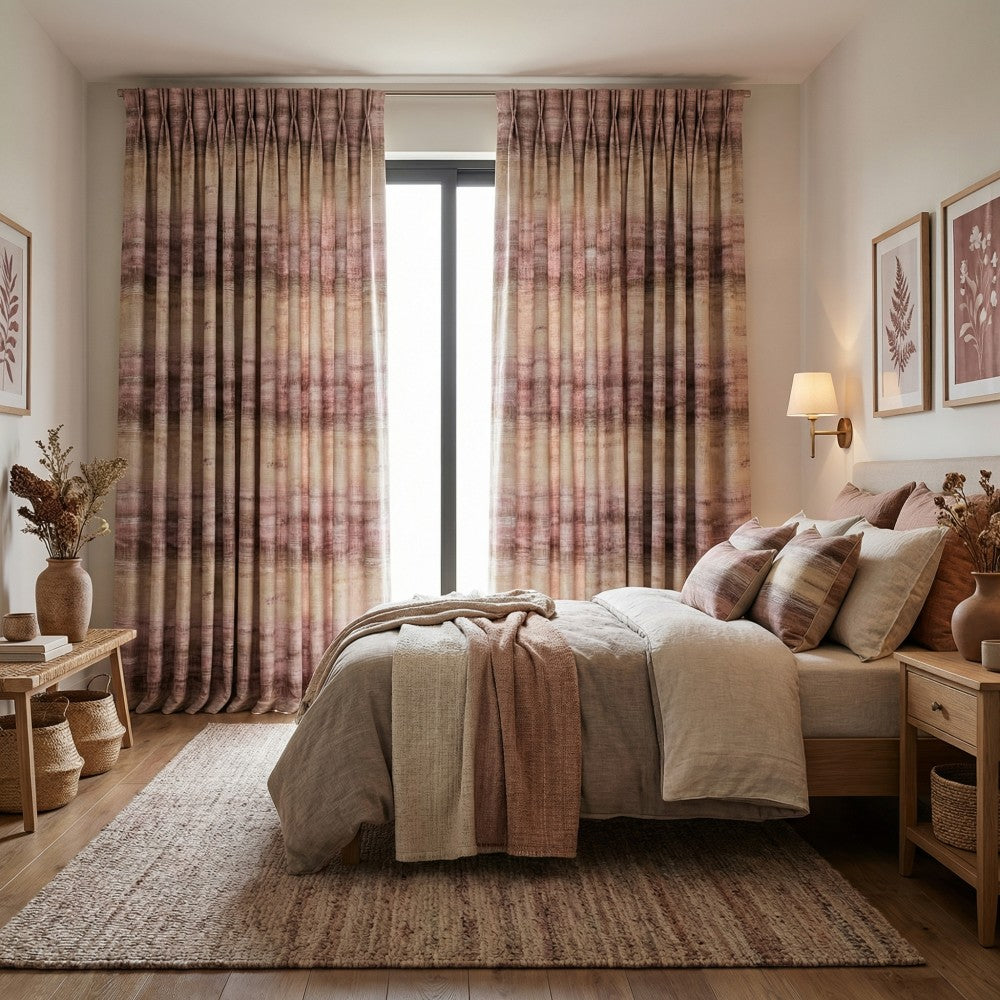 Eliza Retro Style Gradient Striped Curtains